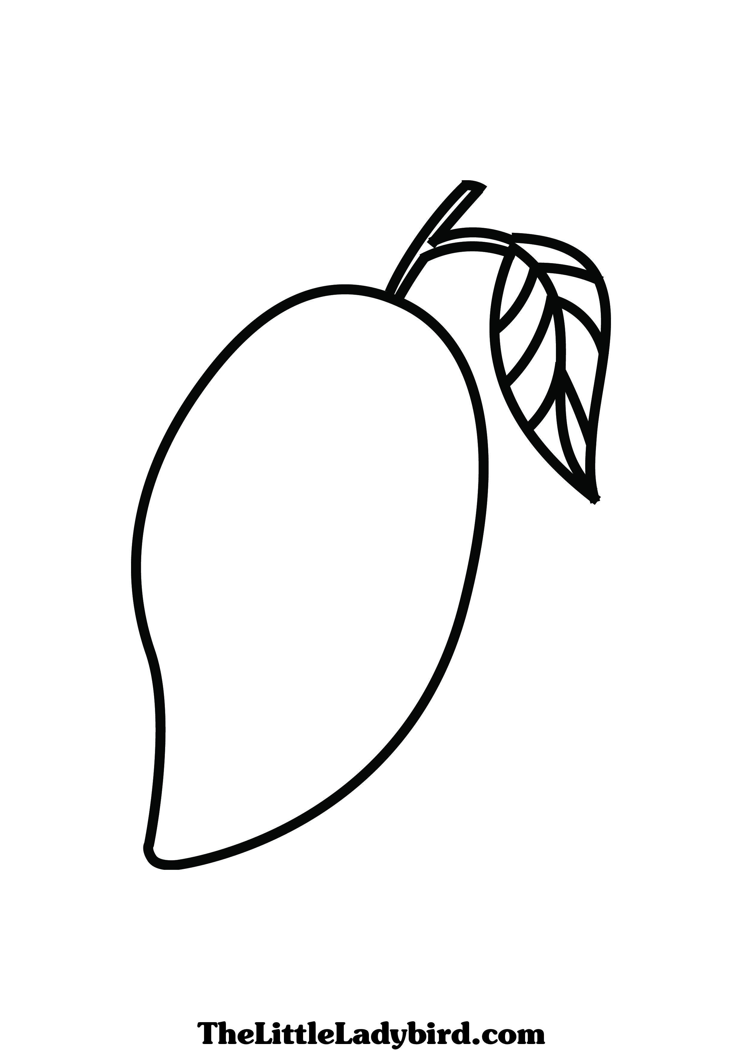 2480x3508 New Mango Coloring Free Collection Printable Coloring Sheet