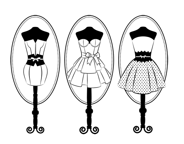 600x470 Mannequins Coloring Page Emblishment Patterns