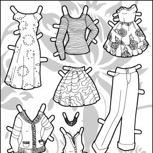 300x300 Printable Barbie Logo Princess Coloring Pages Kids Free Paper Doll