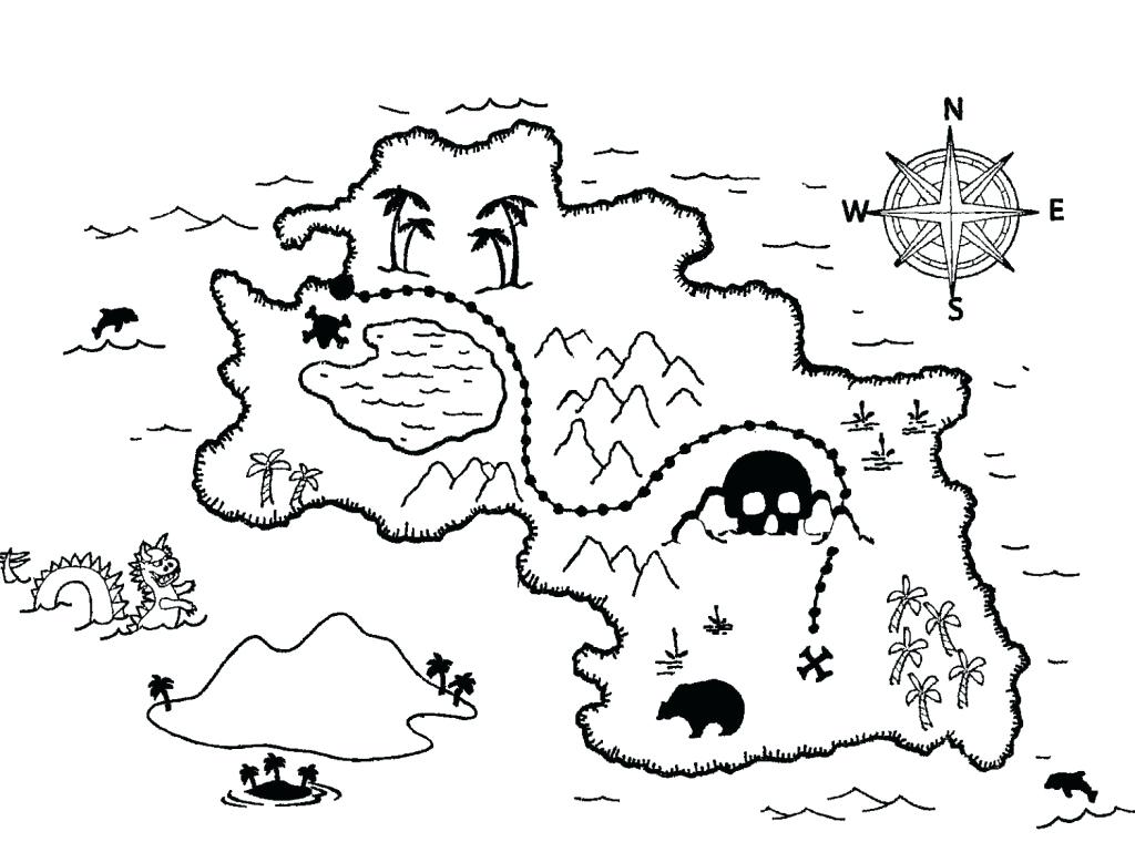 1024x760 Plus Treasure Map Coloring Pages Free Coloring Pages For Free