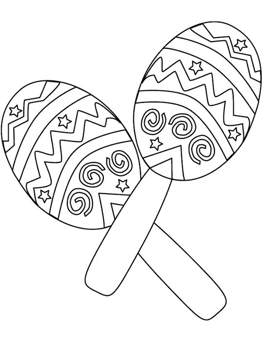 539x701 Smiling Maracas Coloring Page Music Class Resources