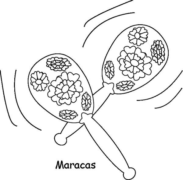 600x591 Maraca Coloring Page Preschool