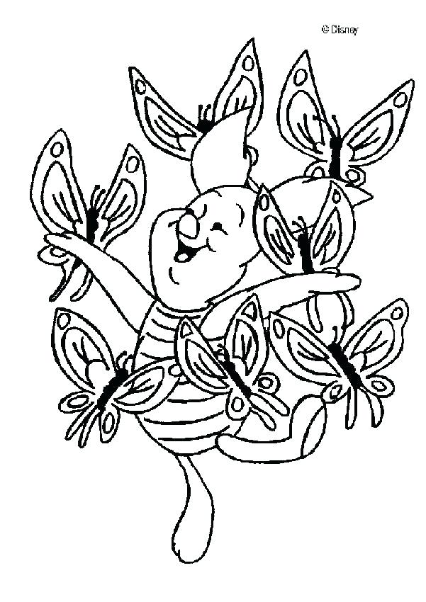 601x850 Piglet Coloring Pages Piglet With A Butterfly Coloring Page