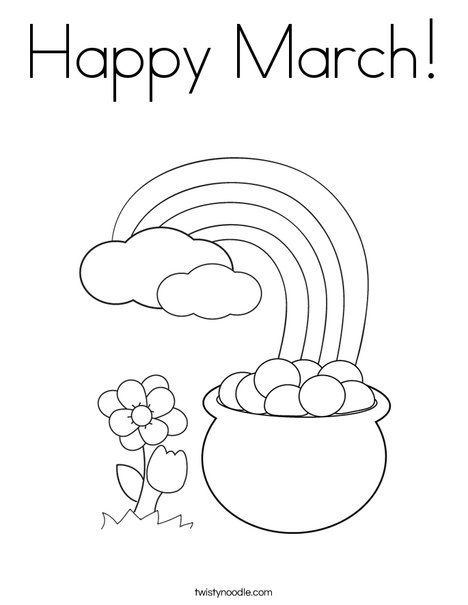468x605 Happy March Coloring Page