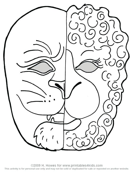 565x730 Printable March Lion And Lamb Mask Craft For Kids Printable March