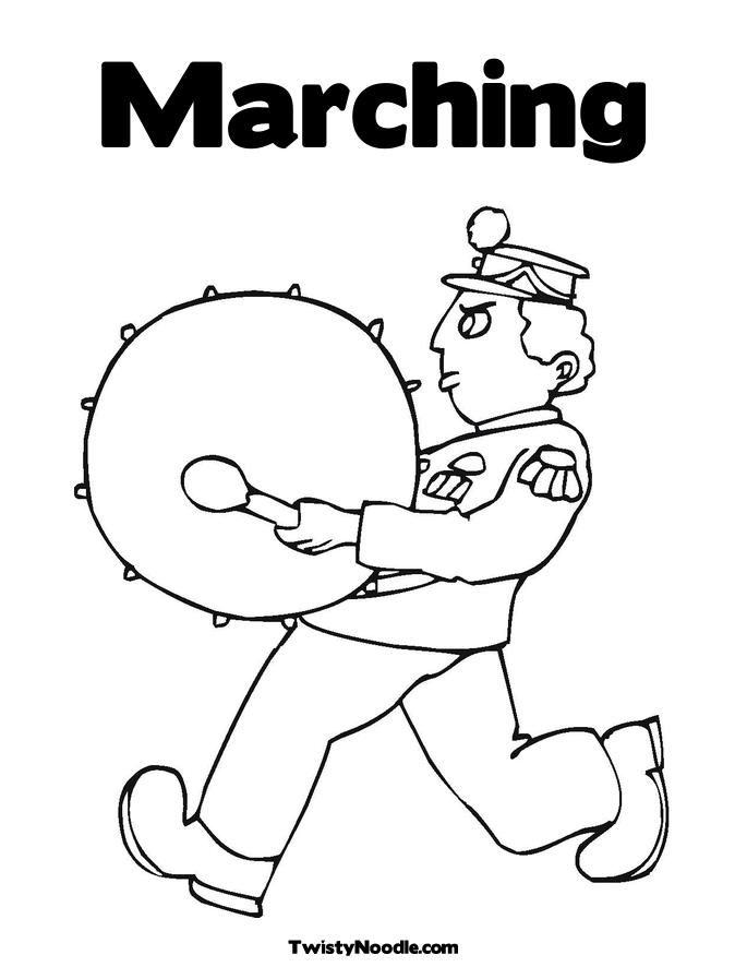 685x886 Marching Band Coloring Pages