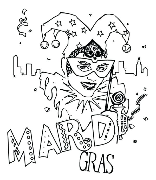 600x695 Coloring Pages Of Mardi Gras Beads Coloring Pages Coloring Pages