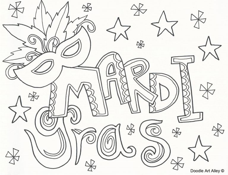 768x591 Mardi Gras Coloring Sheet Mardi Gras Coloring Pages Free
