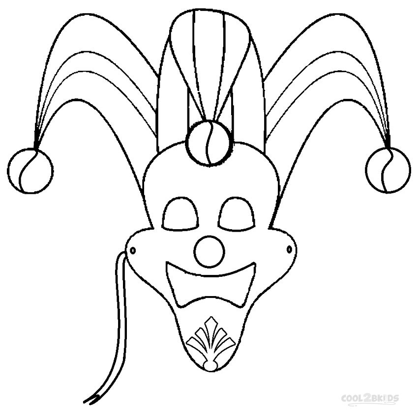 850x850 Printable Mardi Gras Coloring Pages For Kids