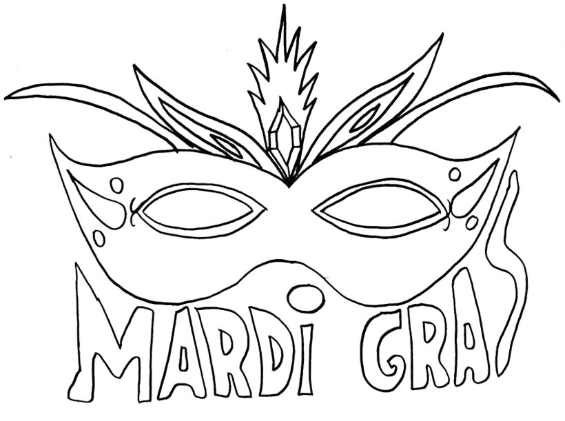 820x611 Mardi Gras Mask Coloring Page Mardi Gras Mask Coloring Page Darach