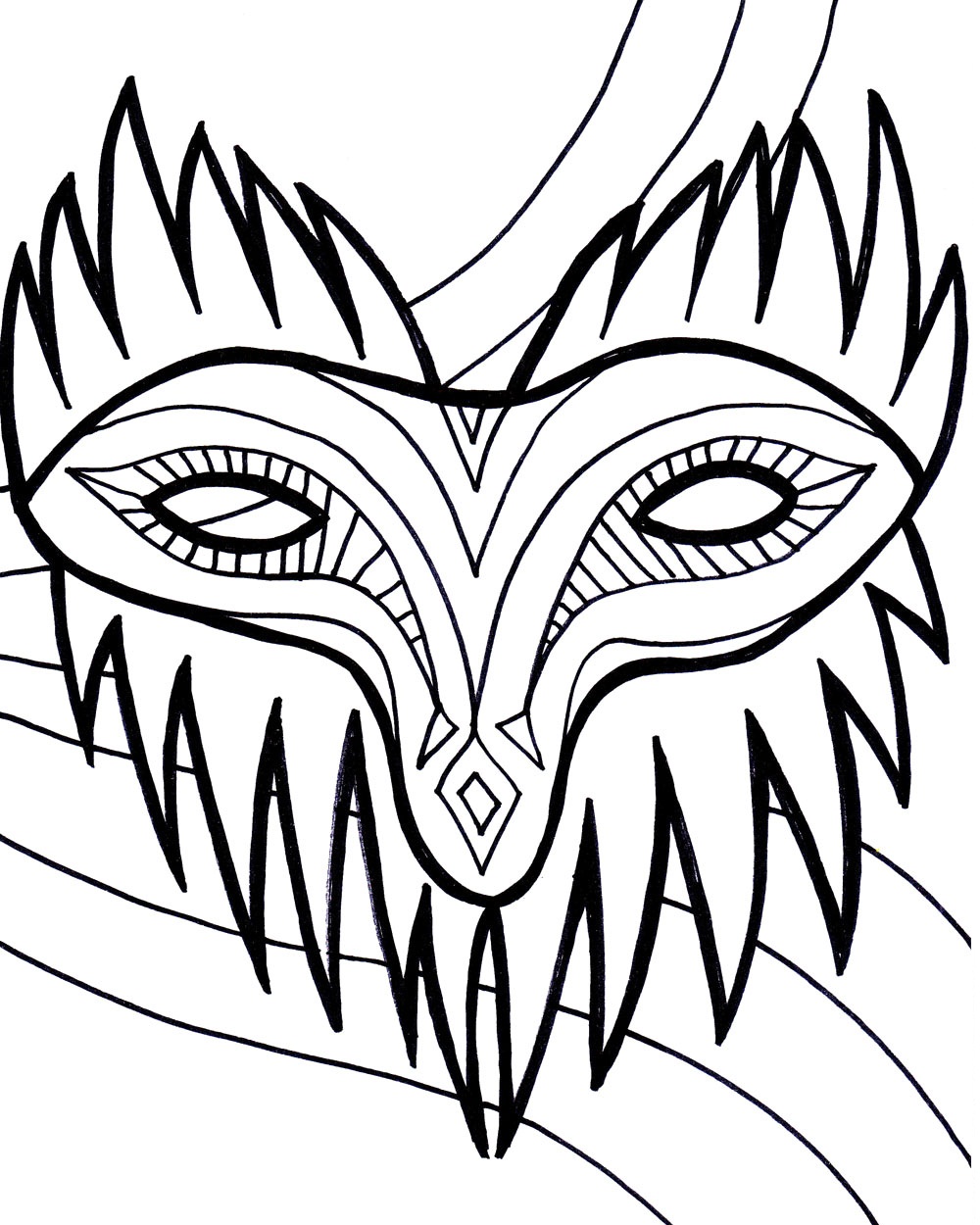 1000x1250 Mardi Gras Masks Coloring Pages