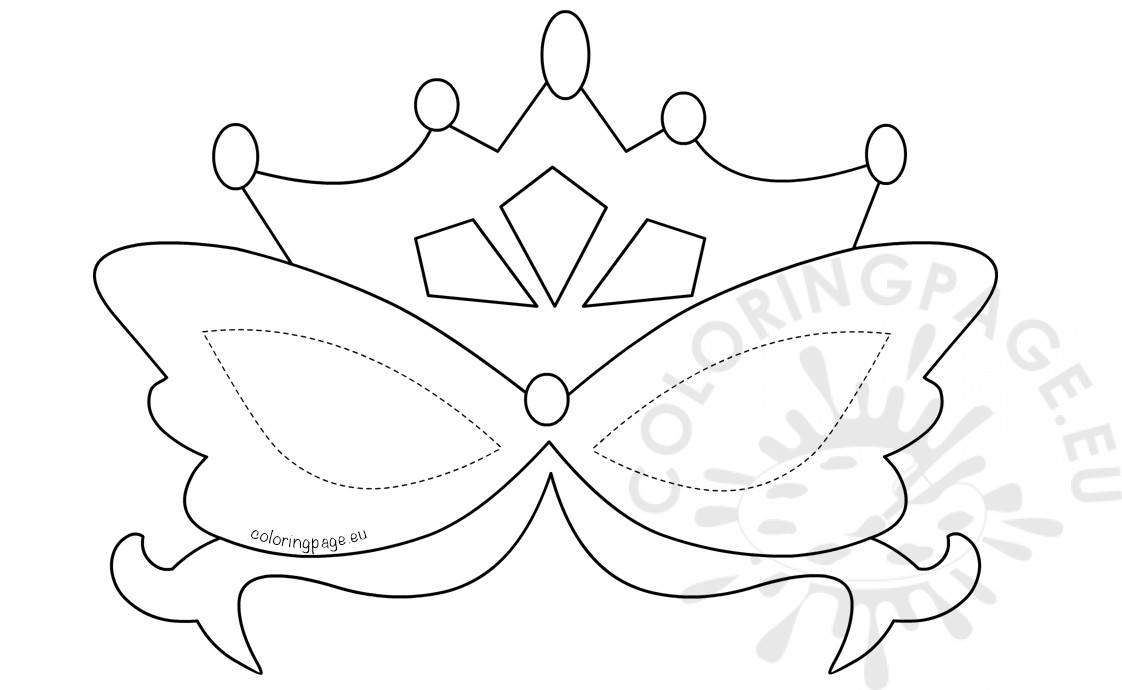 1122x690 Printable Mardi Gras Mask Template Coloring Page