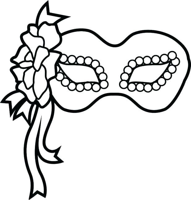 618x647 Mardi Gras Masks Coloring Pages