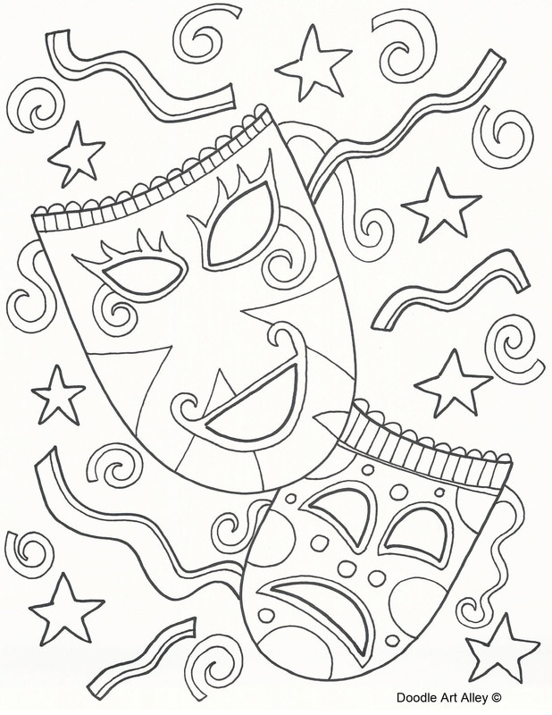 618x800 Mardi Gras Coloring Pages
