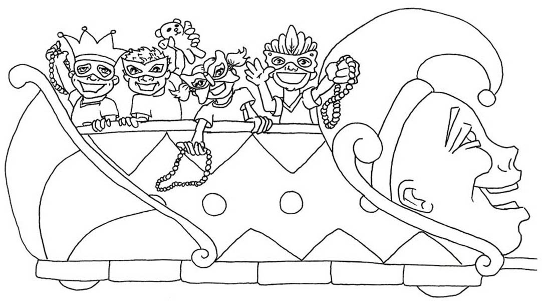 1082x600 Mardi Gras Parades Coloring Pages