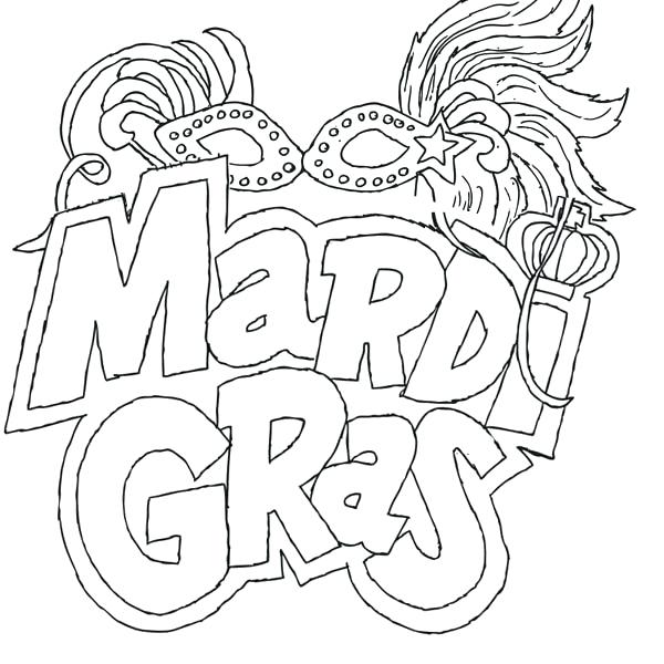 600x600 Mardi Gras Coloring Page