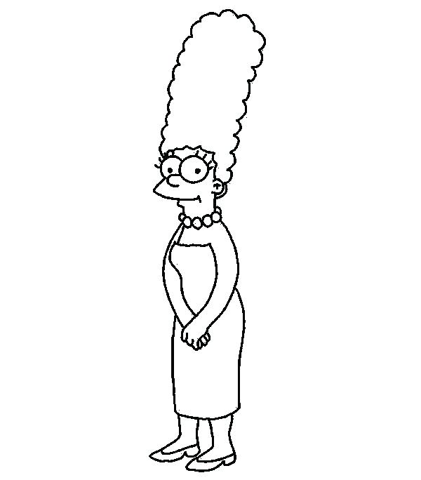 600x684 Coloring Pages Simpsons Coloring Pages Coloring Pages The Family