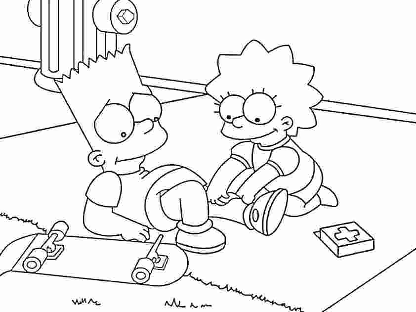 842x631 Simpson Coloring Pages Marge The Chef And The Coloring Page