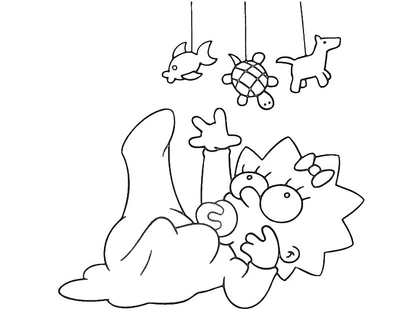 400x322 The Simpsons Coloring Games Maggie Simpson Play Pages