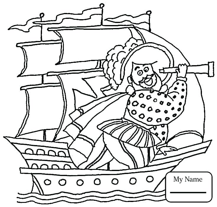 734x702 Christopher Columbus Coloring Pages