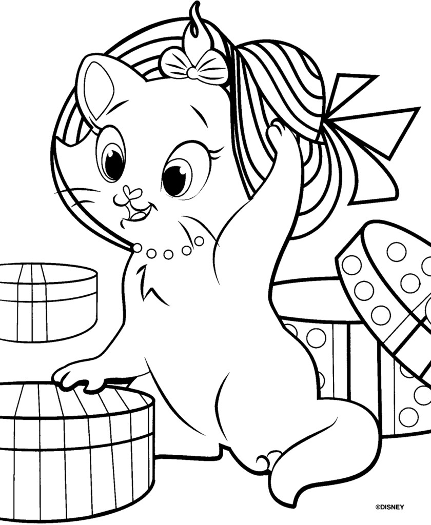 Marie Aristocats Coloring Pages at GetDrawings | Free download