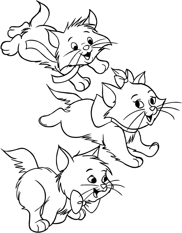 773x992 Marie, Berlioz And Matisse Of Aristocats Coloring Pages