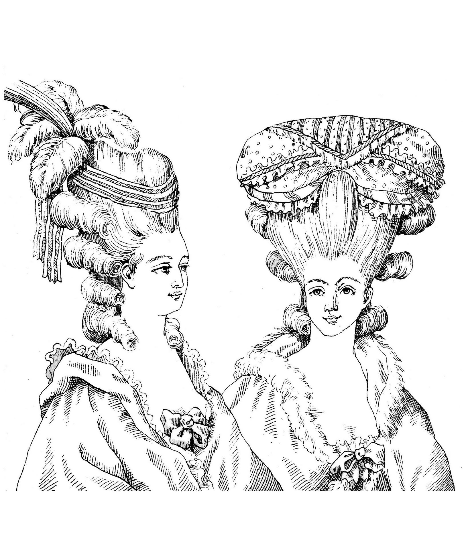 1627x1942 Hairdressing Style Marie Antoinette Illustration