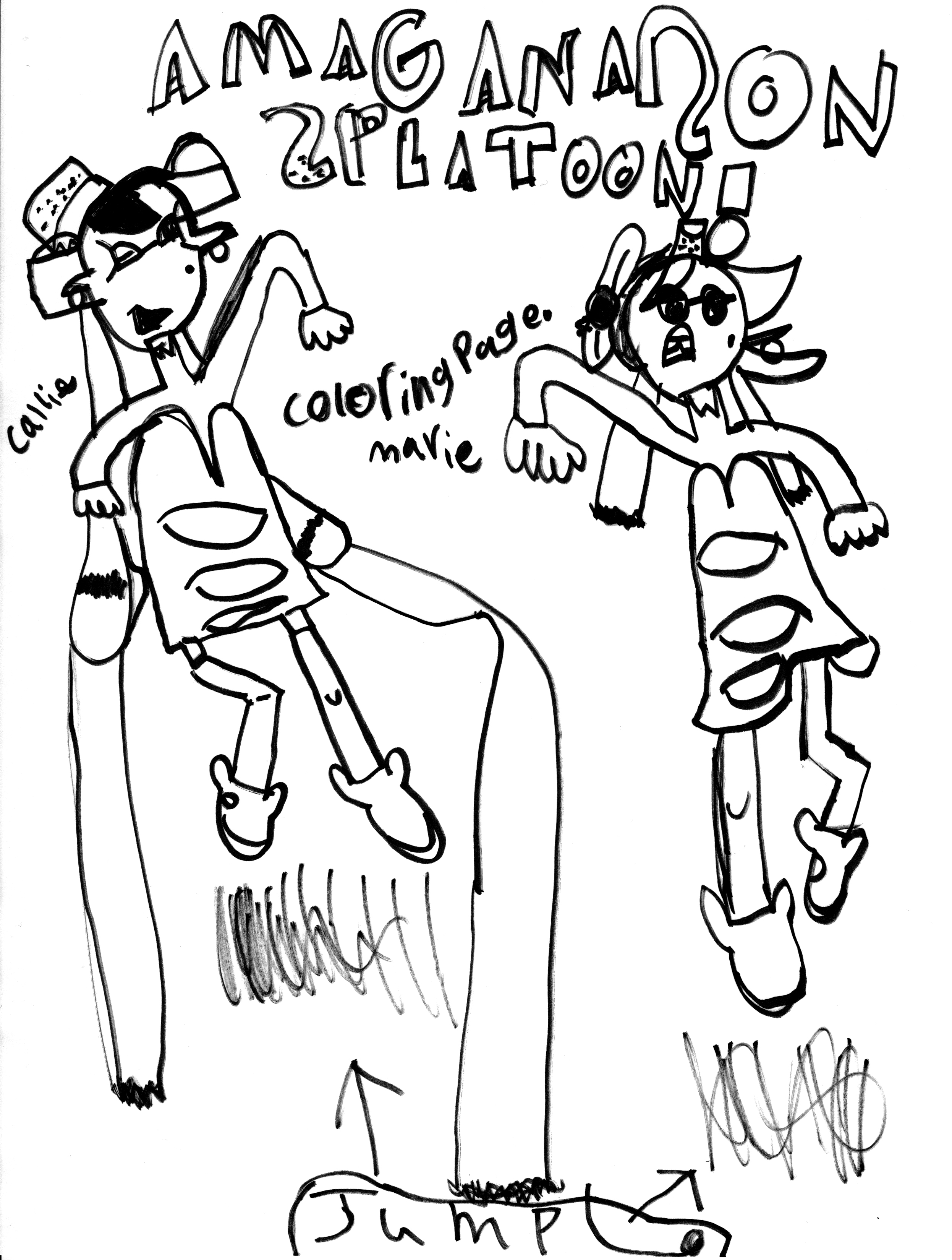 2492x3296 Rory's Coloring Page Of Callie And Marie From Splatoon Preschool