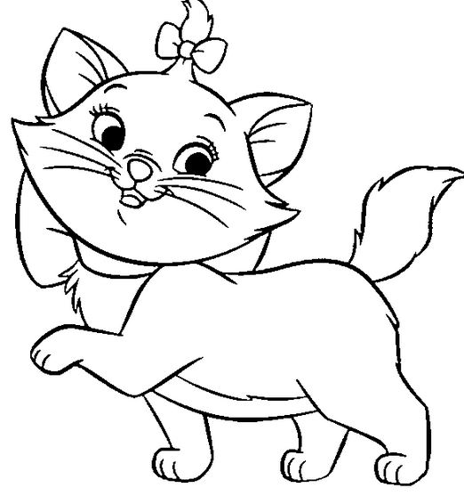522x557 The Aristocats Coloring Pages The Aristocats Marie Coloring Pages