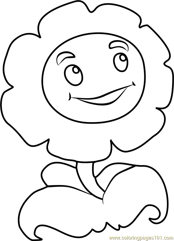 579x800 Marigold Coloring Page