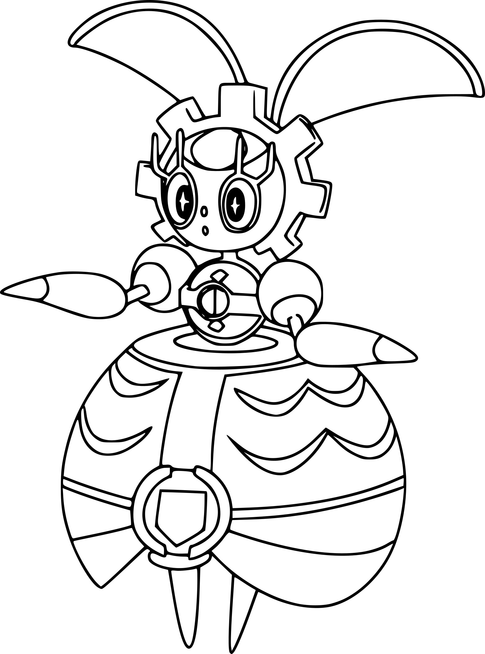 1564x2108 Pokemon Magearna Coloring Page