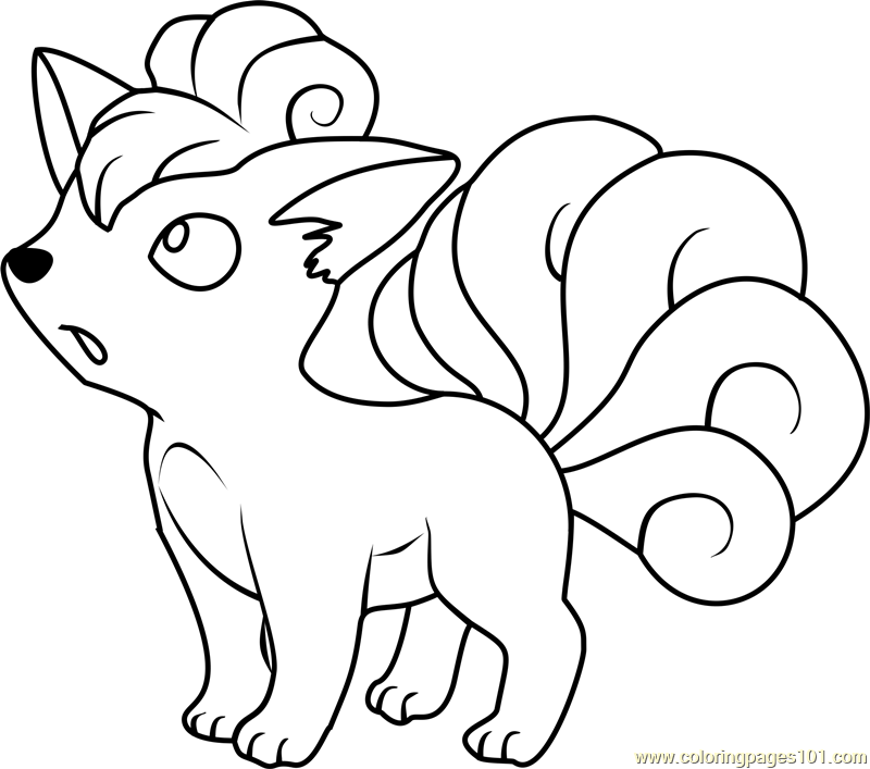 800x707 Vulpix Pokemon Coloring Page