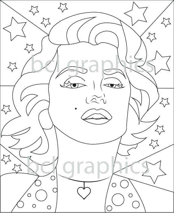 570x700 Marilyn Monroe Coloring Pages