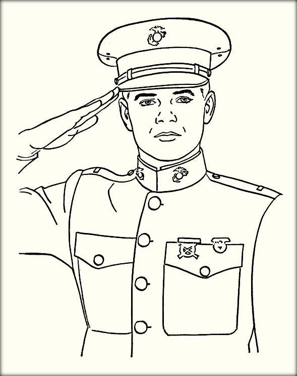 589x744 Marine Corps Coloring Pages