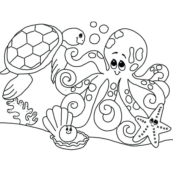 600x600 Marine Coloring Page Lovely Ocean Animals Coloring Pages
