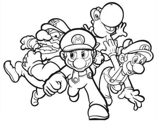 530x411 Super Mario Coloring Pages