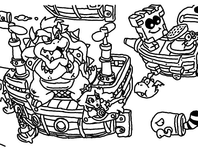 678x512 Mario World Coloring Pages Mario World Coloring Pages