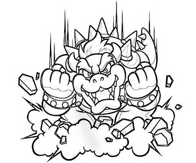 400x333 Printable Super Mario Land Bowser Cocky Coloring Pages Smash