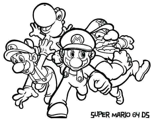600x471 Mario Luigi Coloring Pages And Coloring Pages Super And Coloring