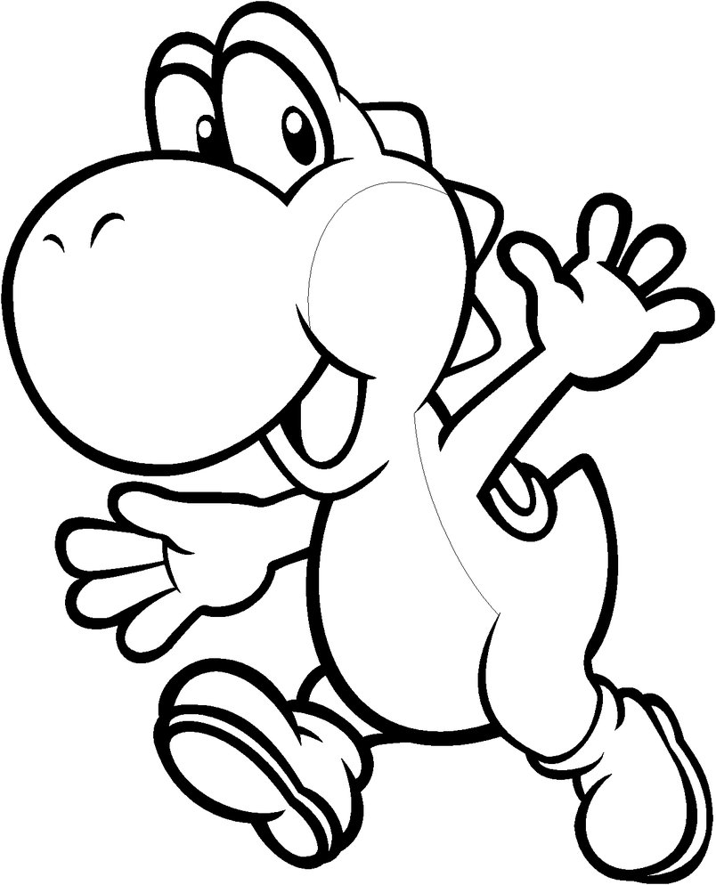 804x994 Yoshi Coloring Page