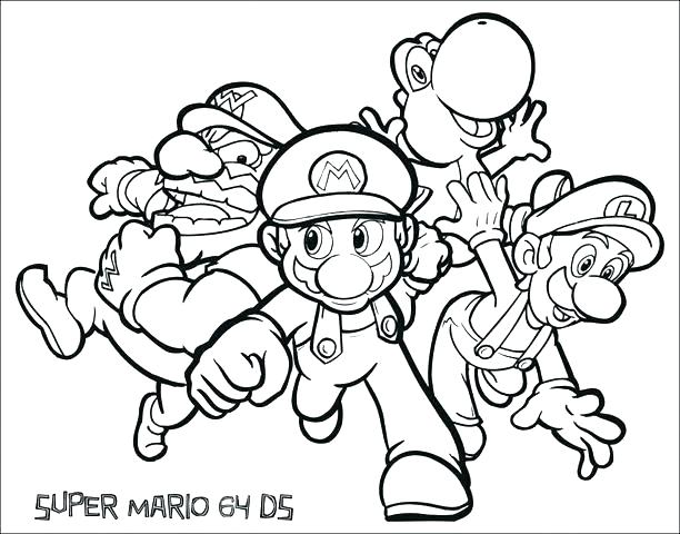 612x480 Mario Bros Yoshi Coloring Pages Page