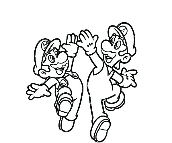 600x500 Mario Luigi Coloring Pages Super Paper Coloring Pages Paper