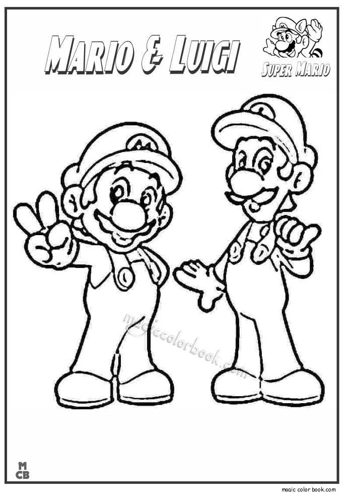 685x975 Super Mario Luigi Coloring Pages