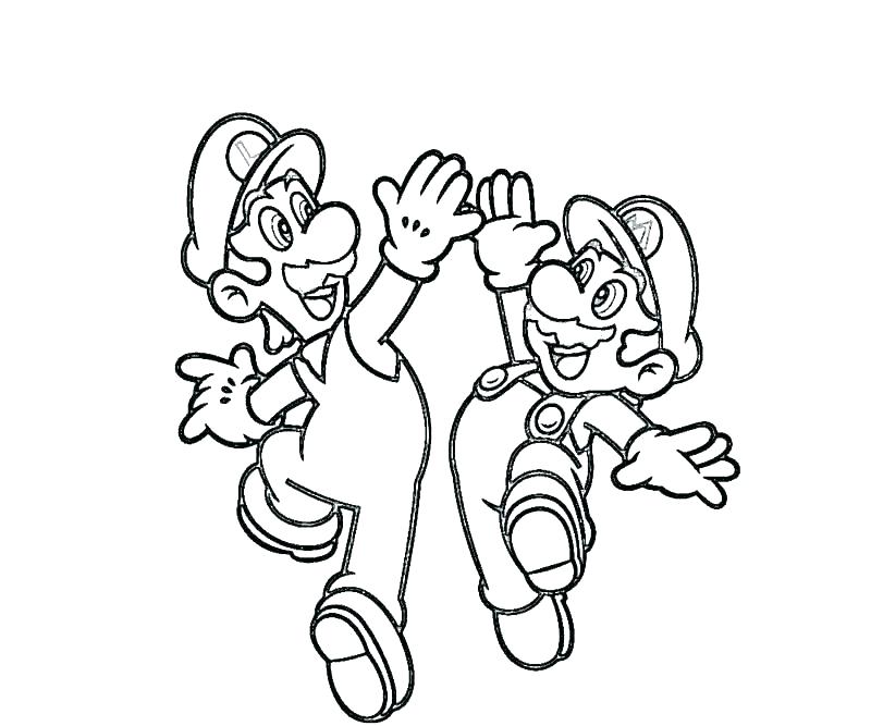 800x667 Super Mario Brothers Luigi Coloring Pages Icontent