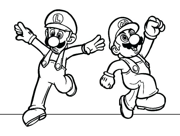 Mario And Luigi Coloring Pages at GetDrawings | Free download