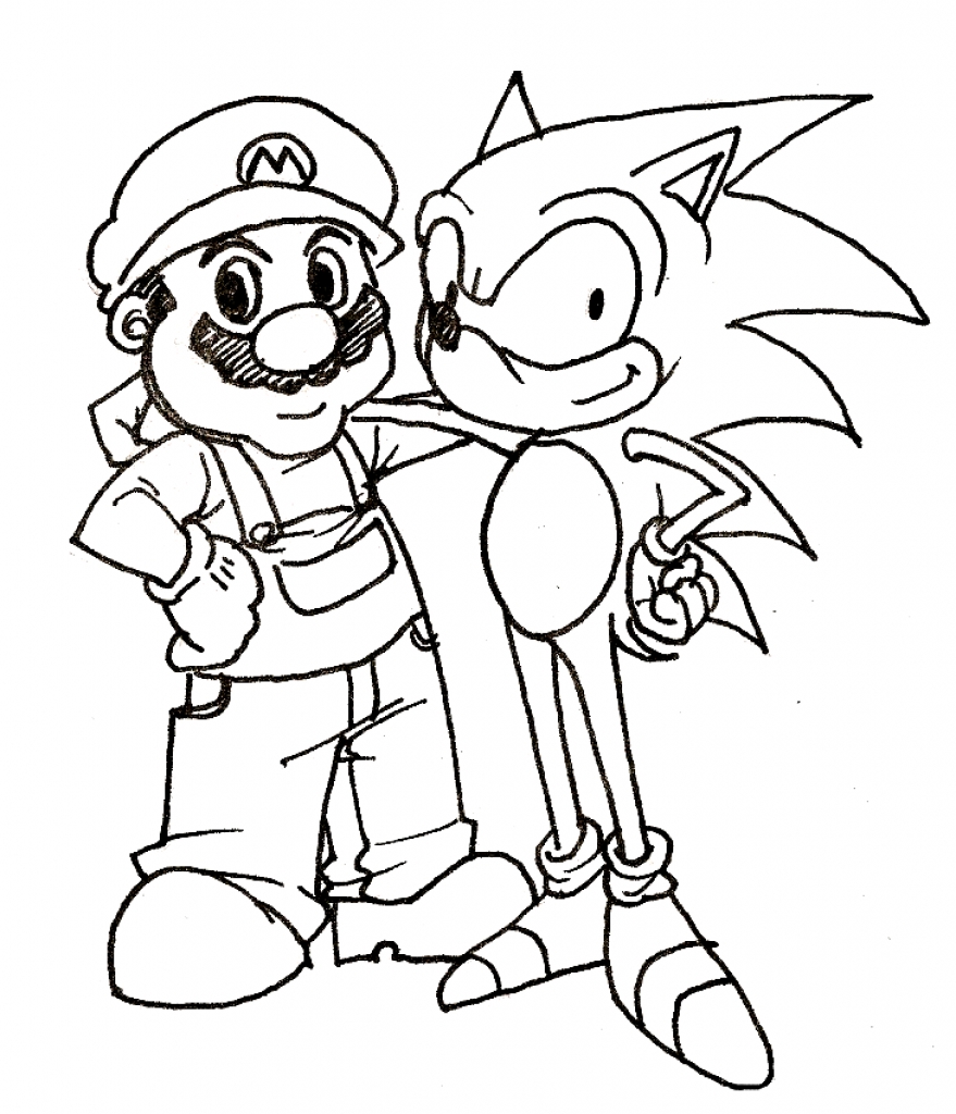 879x1024 Sonic Coloring Pages