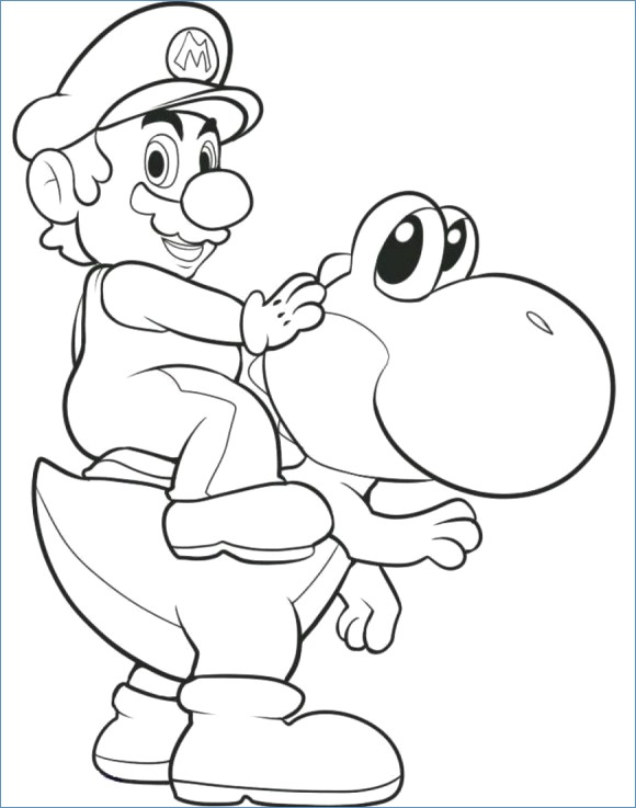 580x737 Mario Racing Coloring Pages