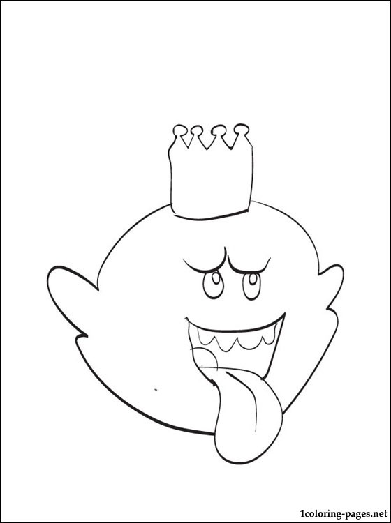 560x750 King Boo Mario Printable Coloring Page Coloring Pages