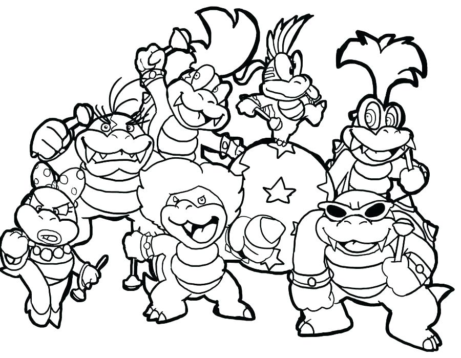 mario bros characters coloring pages at getdrawingscom free for