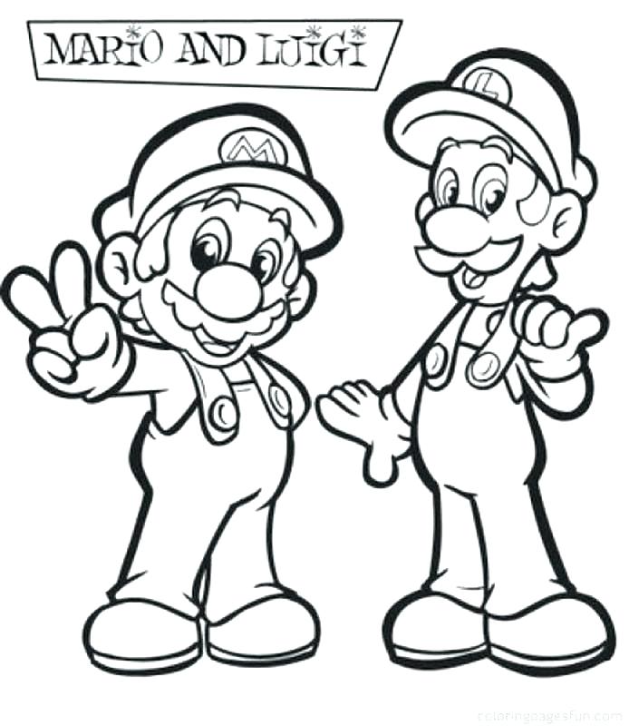694x800 Mario Bros Coloring Pages Brothers Coloring Sheets Super Brothers